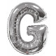 34&quot;&quot;  Letter Balloon - G - Silver