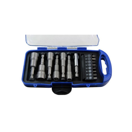 US Pro 15 Pc 1/4" Dr Nut Driver & Bit Set