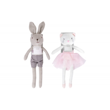 Assorted Knitted Bunny & Cat (40cm)