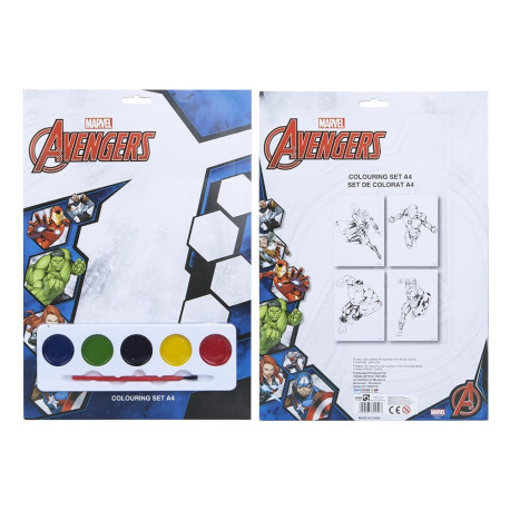 Avengers A4 Paint Colouring Set