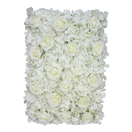 Cream Hydrangea Flower Wall with Roses 40x60cm