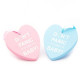 Don&#039;t Panic its only a Baby Chunky wooden hearts - Pink