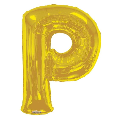 34""  Letter Balloon - P - Gold