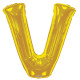 34&quot;&quot;  Letter Balloon - V - Gold