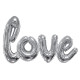 Giant Love Script Silver Balloon