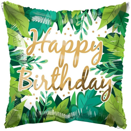 18\"" ECO ONE Balloon - Birthday Foliage"