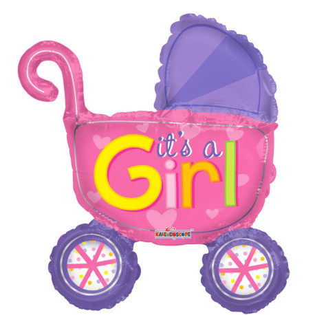 14"" Baby Girl Stroller Balloon