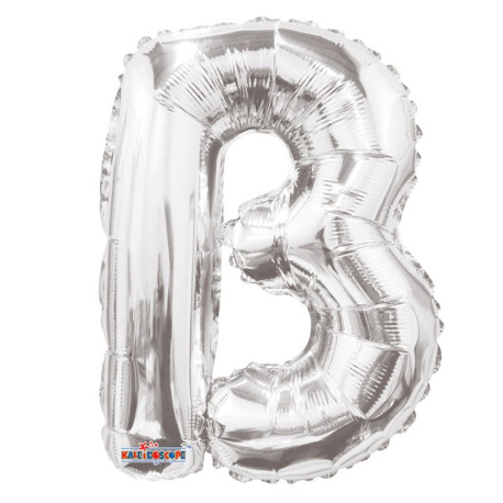 14"" Silver Letter B Balloon