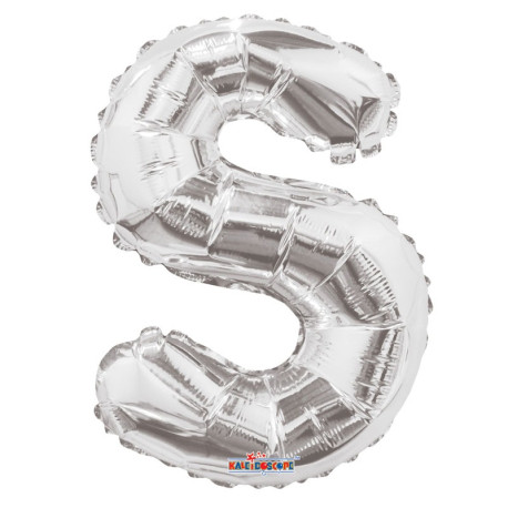 14"" Silver Letter S Balloon