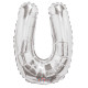 14&quot;&quot; Silver Letter U Balloon