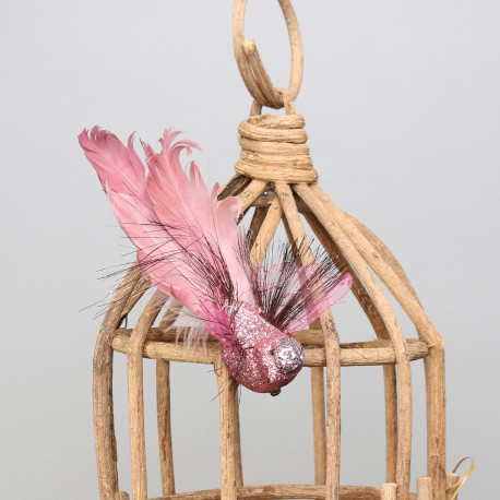 Pink Fantasy Bird with clip