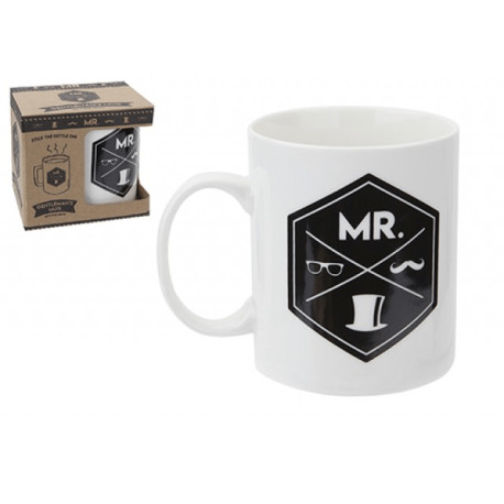 Mr Mans B/W Print Mug