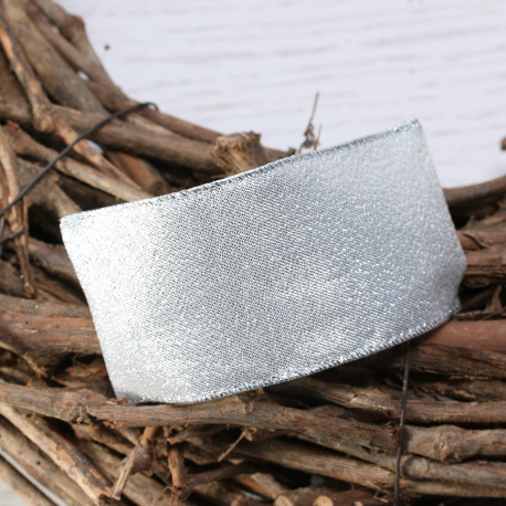 Silver Metallic Ribbon (63mm x 10yd)