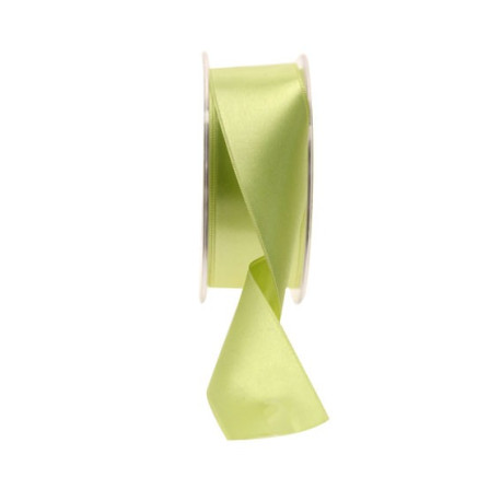 35mm Fluorescent Yellow Satin Ribbon