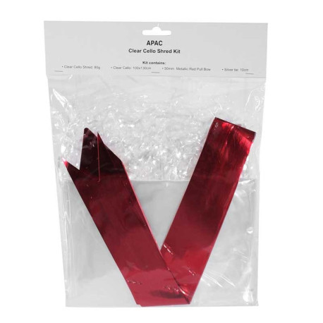 Clear Cello Shred Kit (Shred/Film/Red Bow)