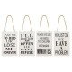 Funny Quote Hanging Signs (4 Assorted)