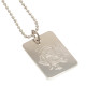 Rangers FC Silver Plated Dog Tag &amp; Chain