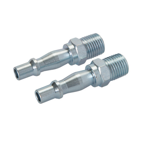 Silverline Air Line Bayonet Male Thread Coupler 2pk