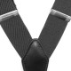 Youth Adjustable Trouser Belt Suspender Leather Button Braces - Black