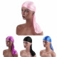 Fashion Unisex Men and Women Headscarf Headdress Bandana Durag Headwear Faux Soft Silk Pirate Cap Wrap - Pink