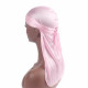 Fashion Unisex Men and Women Headscarf Headdress Bandana Durag Headwear Faux Soft Silk Pirate Cap Wrap - Pink