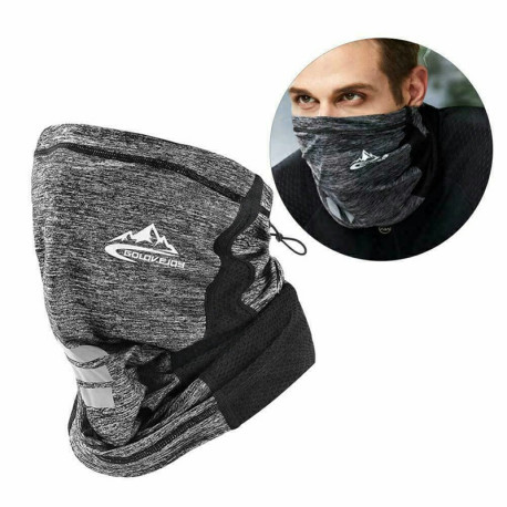 Neck Gaiter Bandana Headband Cooling Face Scarf Shield Head Cover Snood Scarves - Grey