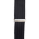 Black Stripes 50mm Wide Heavy Duty Suspenders Adjustable Unisex Trousers - Black