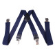 Mens 40mm High Elasticity Braces Fashion Trousers Suspenders - Navy