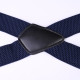 Mens 40mm High Elasticity Braces Fashion Trousers Suspenders - Navy