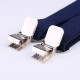 Mens 40mm High Elasticity Braces Fashion Trousers Suspenders - Navy