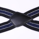 Mens 40mm High Elasticity Braces Fashion Trousers Suspenders - Navy Blue Stripes