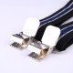 Mens 40mm High Elasticity Braces Fashion Trousers Suspenders - Navy Blue Stripes