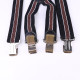 Mens 40mm High Elasticity Braces Fashion Trousers Suspenders - Brown Stripes