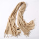 Ladies Cashmere Scarf Cashmere Wool Shawl Soft Large Thick Warm Winter Wrap - Khaki