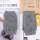 Fingerless Arm Warm Winter Gloves Hand Long Warmer Mittens for Women Men - Grey