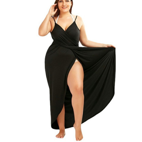 Women Bikini Cover Up Spaghetti Strap Beach Dress Wrap Swimwear Swimsuit - 5XL