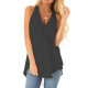 Women Summer Chiffon Sleeveless Camisole Blouse Ladies Vest Tops Tank Plus Size Black - 4XL