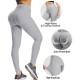 High Waist Gym Honeycomb Trousers Yoga Pants Push Up Leggings - Grey XL