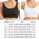 Front Zipper Sports Bras Workout Yoga Shock Proof Bra Tops - Black 4XL