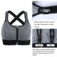 Front Zipper Sports Bras Workout Yoga Shock Proof Bra Tops - Black 4XL