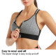 Front Zipper Sports Bras Workout Yoga Shock Proof Bra Tops - Black 4XL