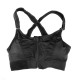 Front Zipper Sports Bras Workout Yoga Shock Proof Bra Tops - Black 4XL