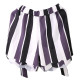 Women Striped Summer Shorts Holiday Beach Ladies High Waisted Hot Pants - XL