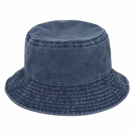 Fashion Simple Cotton Bucket Hat Fisherman Cap Travel Beanie Sunhat Such a Versatile Fashion Item - Navy