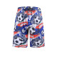 Men Beach Shorts Tropical Football Printed Swimwear Surffing Shorts - XL