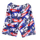 Men Beach Shorts Tropical Football Printed Swimwear Surffing Shorts - XL