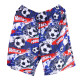 Men Beach Shorts Tropical Football Printed Swimwear Surffing Shorts - XL