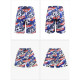 Men Beach Shorts Tropical Football Printed Swimwear Surffing Shorts - XL