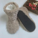 Cute Winter Slippers Couple Floor Socks Non-Slip Velvet Indoor High-Tube Shoes - Black UK Size 7-7.5