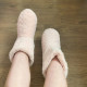 Cute Winter Slippers Couple Floor Socks Non-Slip Velvet Indoor High-Tube Shoes - Black UK Size 7-7.5